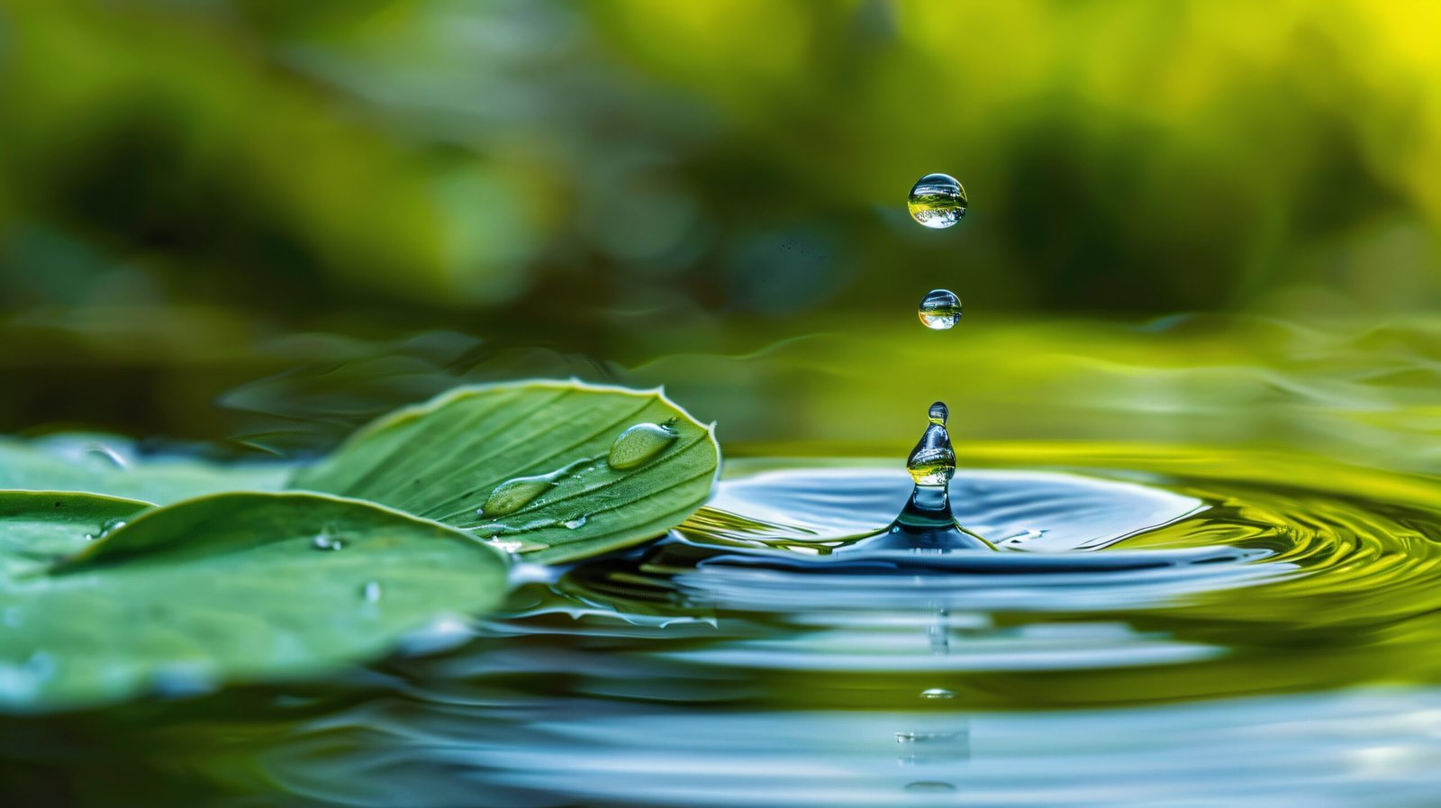 um-close-de-uma-unica-gota-de-agua-caindo-de-uma-folha-capturada-em-grande-detalhe